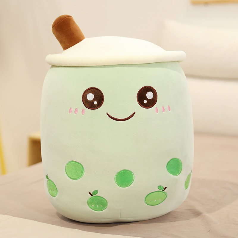 Cute Fruit Drink Plush Stuffed Soft Strawberry Milk Tea Plush Boba Tea Cup Toy Bubble Tea Pillow Cushion Kids Gift - Image 4