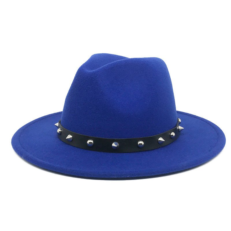 New Style Rivet Accessories Top Hat For Men and Women Woolen Hats - Image 3