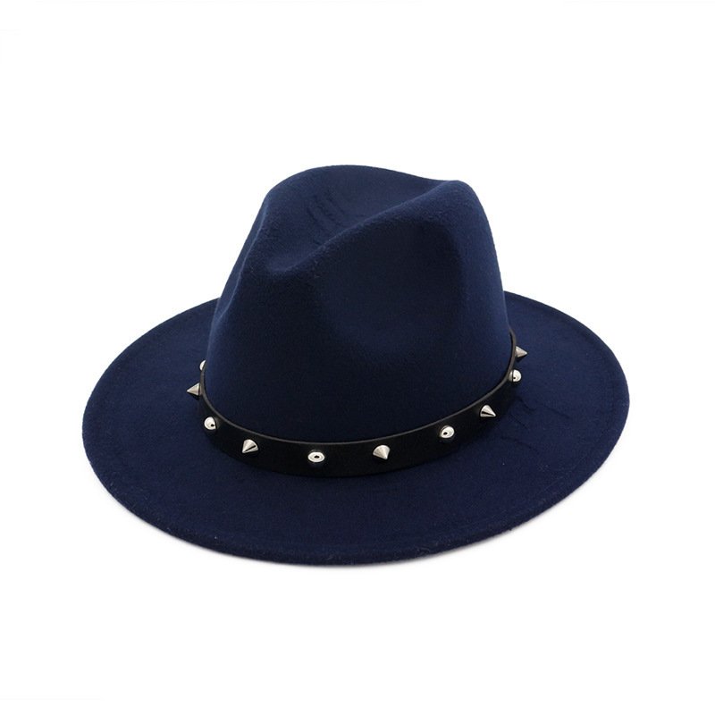 New Style Rivet Accessories Top Hat For Men and Women Woolen Hats - Image 5