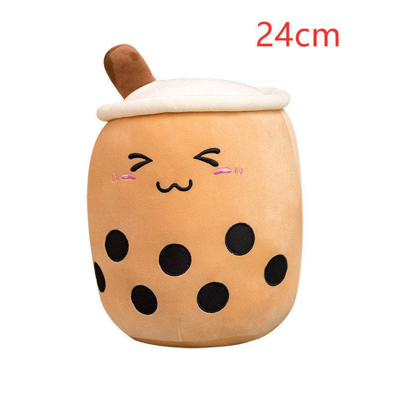 Cute Fruit Drink Plush Stuffed Soft Strawberry Milk Tea Plush Boba Tea Cup Toy Bubble Tea Pillow Cushion Kids Gift - Image 5