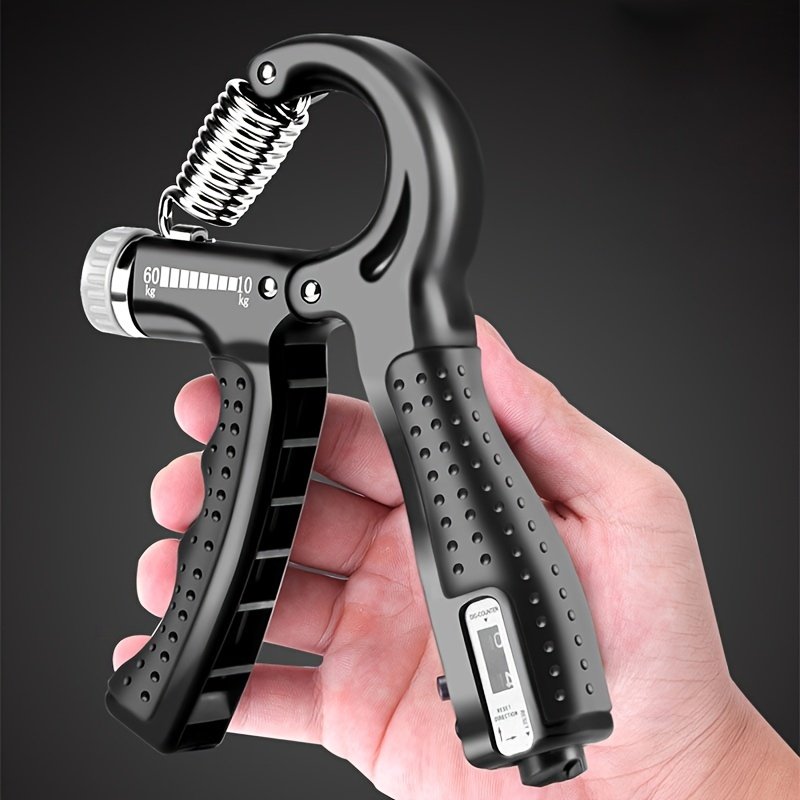 Single Pack Professional Hand Grip Strength Trainer, Carbon Fiber Foam Arm Muscle Finger Rehabilitation Fitness Equipment Hand Grip Strength Power Trainer Gripper Strengthener Adjustable Gym Exerciser - Image 9
