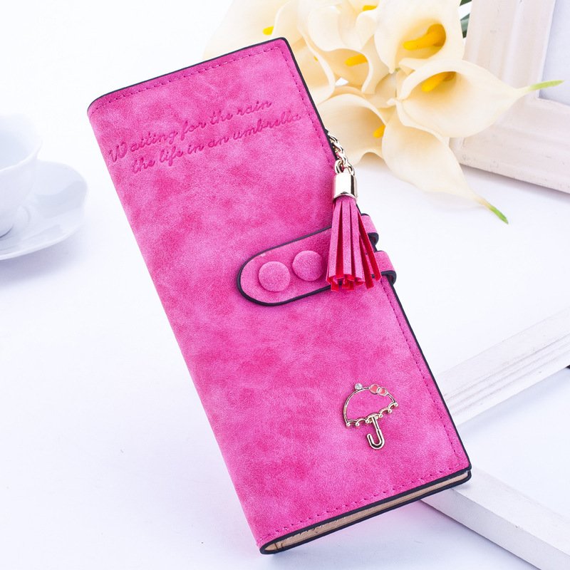 Lady's umbrella purse women long zipper wallets Korean plate handbag Taobao fast selling sanding Wallet - Image 7