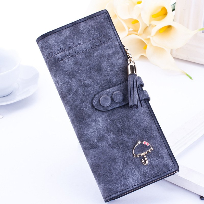 Lady's umbrella purse women long zipper wallets Korean plate handbag Taobao fast selling sanding Wallet - Image 6