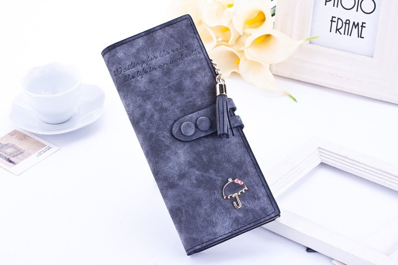 Lady's umbrella purse women long zipper wallets Korean plate handbag Taobao fast selling sanding Wallet - Image 3
