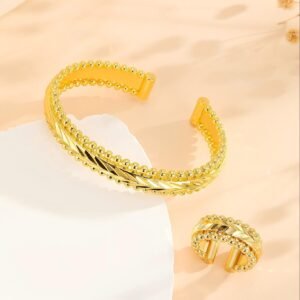 2pcs Vintage Gold Plated …