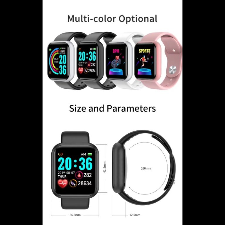 Y68 Smartwatch - Compact Design, Lightweight Construction, With Strapless Strap, Perfect For Everyday Wear - Image 5