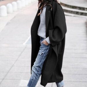 Casual Long Jacket With P…