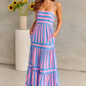 Summer Striped Printed Su…