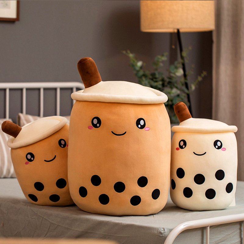 Cute Fruit Drink Plush Stuffed Soft Strawberry Milk Tea Plush Boba Tea Cup Toy Bubble Tea Pillow Cushion Kids Gift - Image 9