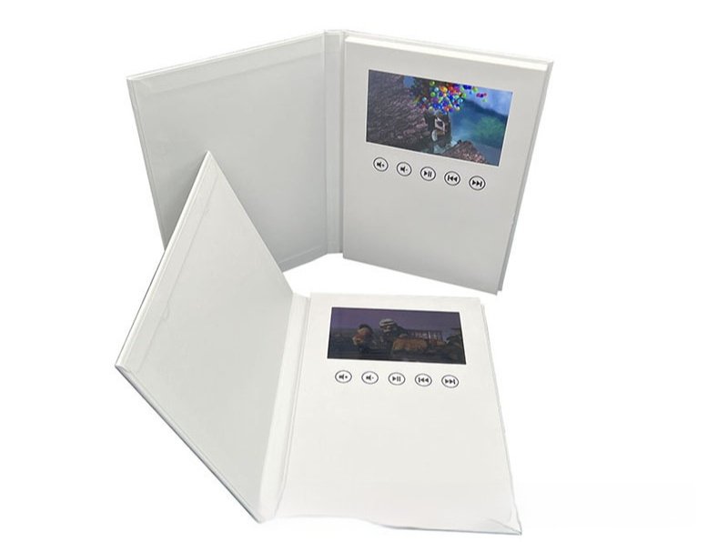 Brochure Paper Blank 7-inch Greeting Card White Hardcover Video Book - Image 2