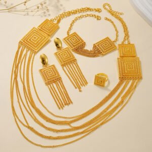 5pcs Fashion Ladies 18k G…