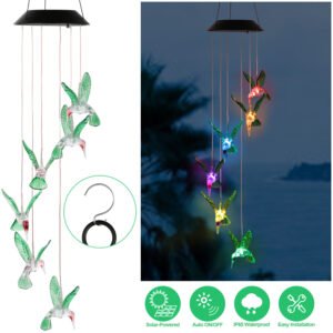 1Pc LED Solar Hummingbird…