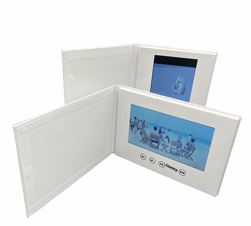 Brochure Paper Blank 7-inch Greeting Card White Hardcover Video Book - Image 3
