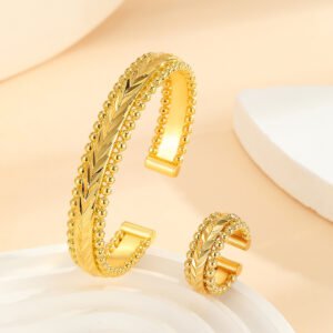2pcs Vintage Gold Plated …