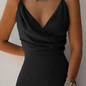 V-neck Slit Sling Dress S…